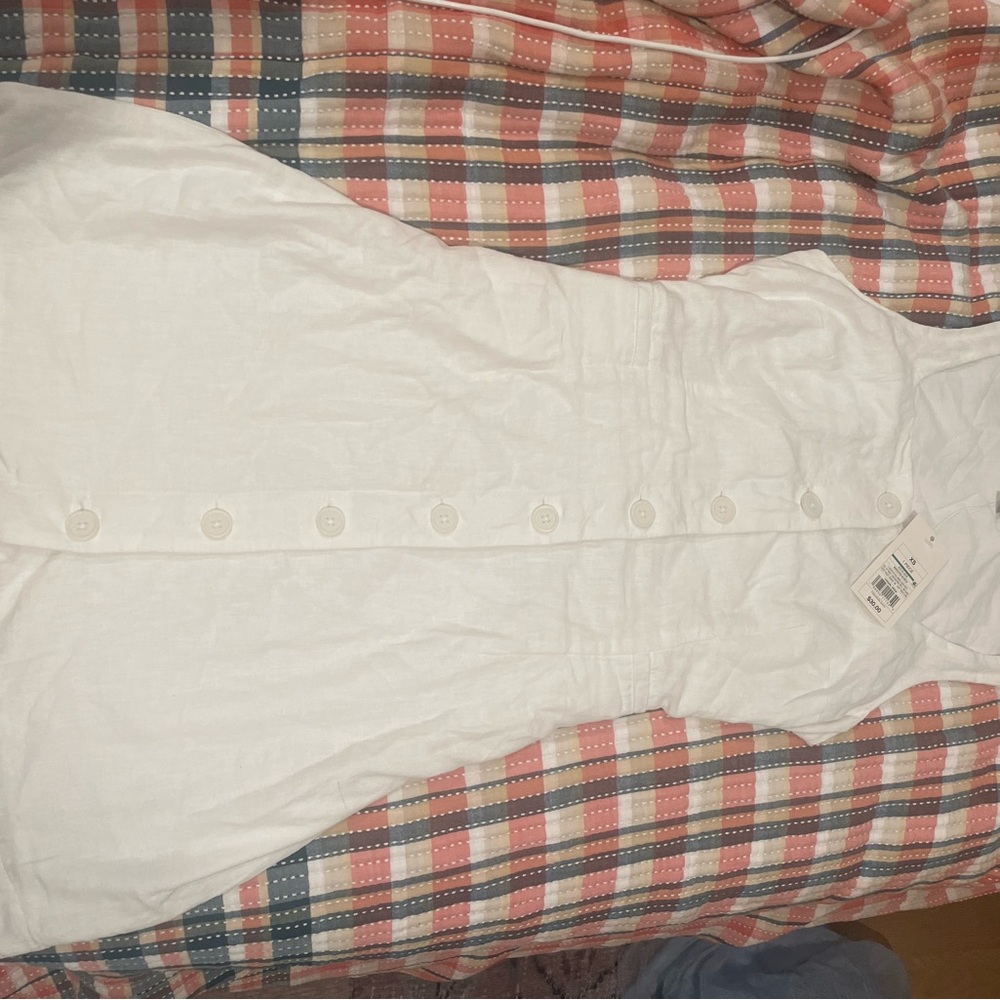 a new day White Sleeveless Button-Front Dress